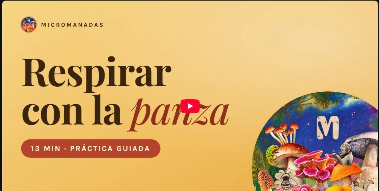 Portada de la práctica guiada Respirar con la panza