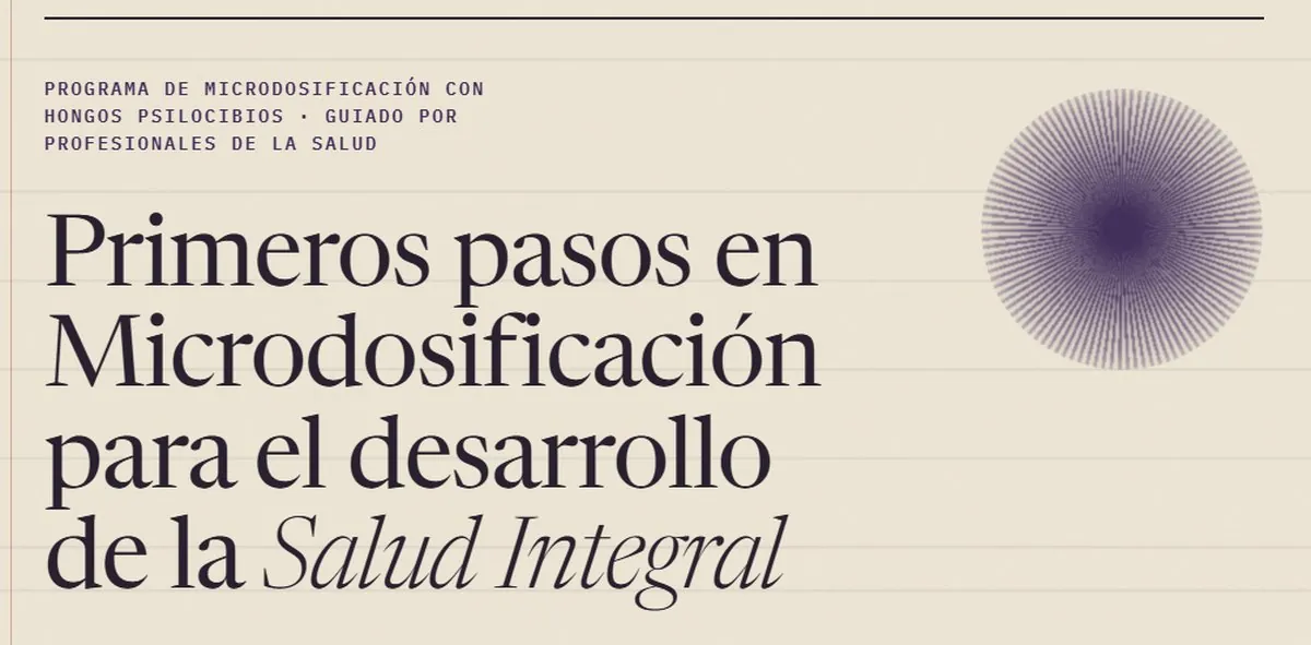 Portada de la página de Primeros pasos en microdosificación para el desarrollo de la salud integral